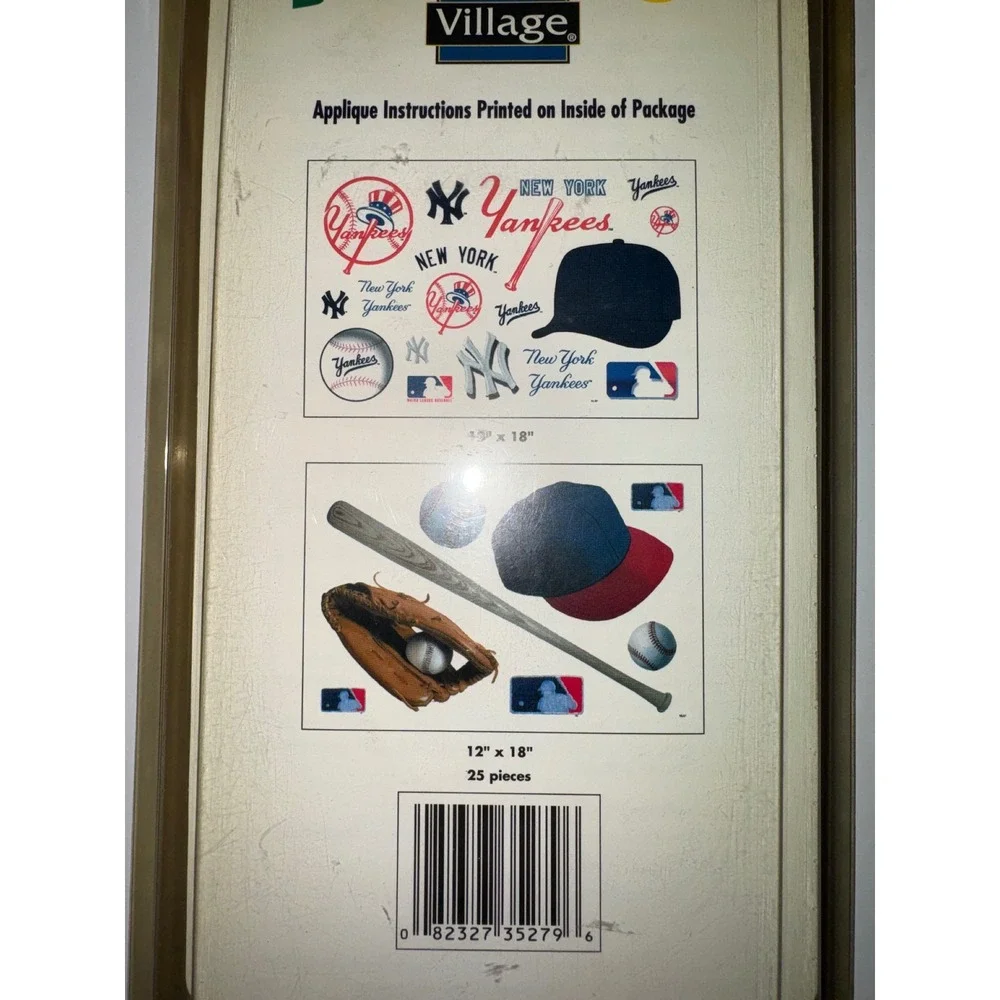 New York Yankees MLB Wall Appliques Village EasyUps 2 Packs 50 Decals Total